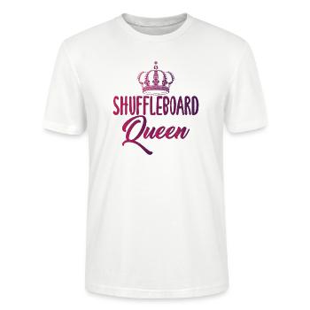 Shuffleboard Queen-Text avec Pretty Art Of Crown - T-shirt bio CRAFTER Stanley Stella Unisexe - blanc - Devant - Alina (178cm) & Michal (187cm)