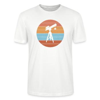 All Planet Teleskop Für Sonnensystem Im - Stanley/Stella Unisex Bio-T-Shirt CRAFTER - Weiß - Vorne - Alina (178cm) & Michal (187cm)