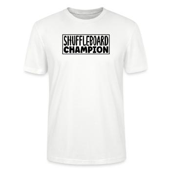 Champion de shuffleboard pour les joueurs de shuffleboard - T-shirt bio CRAFTER Stanley Stella Unisexe - blanc - Devant - Alina (178cm) & Michal (187cm)