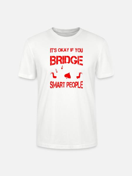 Bridge Smart People Sportkaart Game Bridge - Stanley/Stella Uniseks bio-T-shirt CRAFTER - wit
