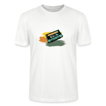 Cassette - Stanley/Stella CRAFTER Unisex Organic T-Shirt - white - Front - Alina (178cm) & Michal (187cm)