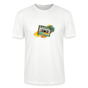Cassette - Stanley/Stella CRAFTER Unisex Organic T-Shirt - white - Front - Alina (178cm) & Michal (187cm)