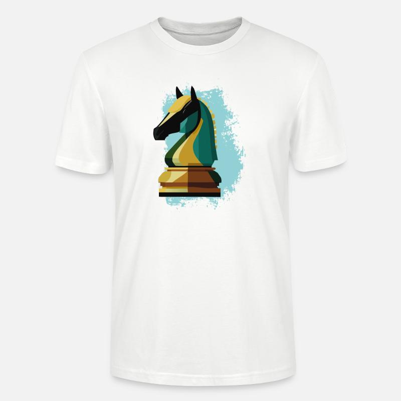 Schach Pferd - Stanley/Stella Unisex Bio-T-Shirt CRAFTER - Weiß
