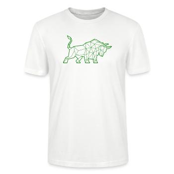 Stock Market Bull - Stanley/Stella CRAFTER Unisex Organic T-Shirt - white - Front - Alina (178cm) & Michal (187cm)