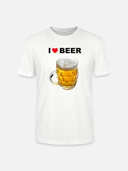 I Love Beer - Stanley/Stella Unisex Bio-T-Shirt CRAFTER - Weiß