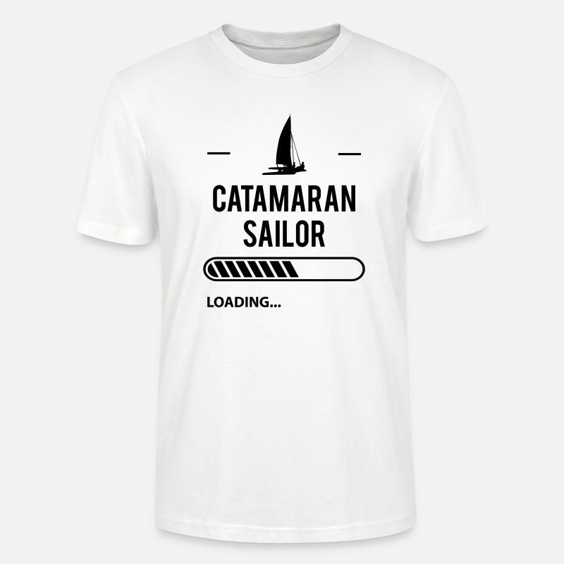 Catamaran Sailor Loading - T-shirt bio CRAFTER Stanley Stella Unisexe - blanc