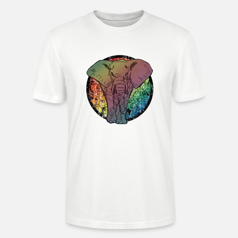 Elefant Comic - Stanley/Stella Unisex Bio-T-Shirt CRAFTER - Weiß