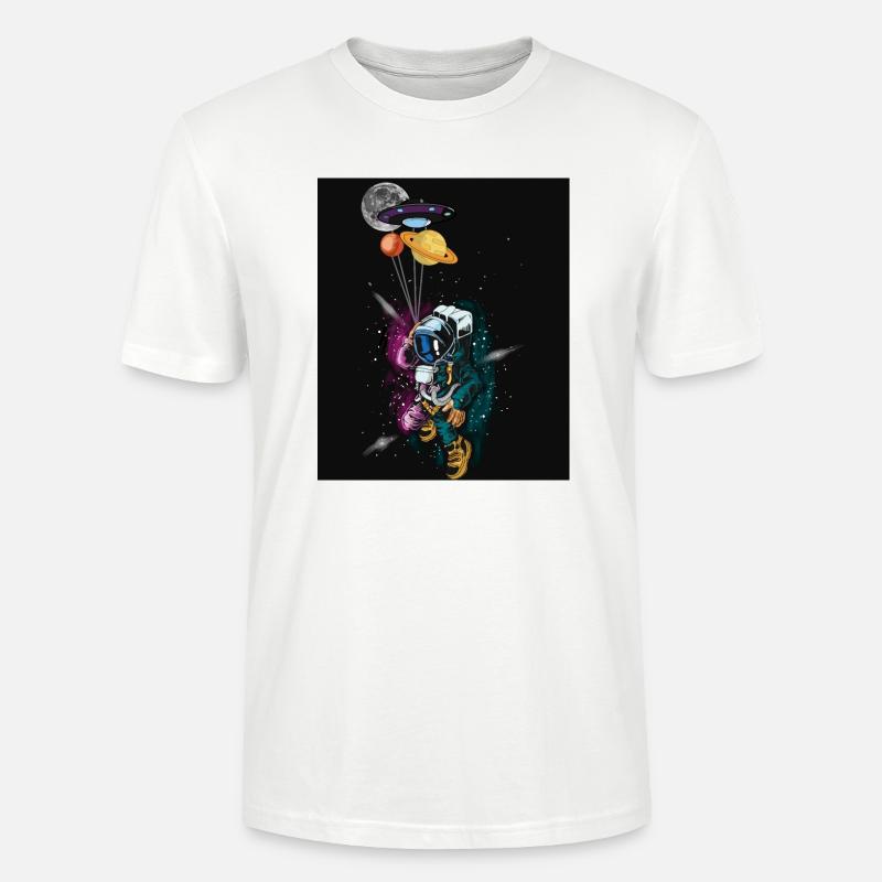 Astronaute spatial - T-shirt bio CRAFTER Stanley Stella Unisexe - blanc