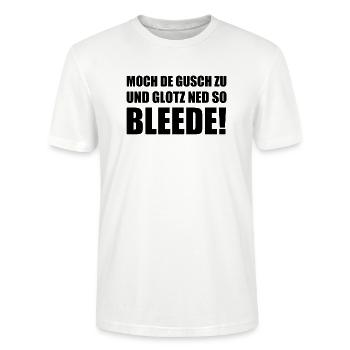 lustiger Spruch Ossi sächsisch Dialekt Sachsen - Stanley/Stella Unisex Bio-T-Shirt CRAFTER - Weiß - Vorne - Alina (178cm) & Michal (187cm)