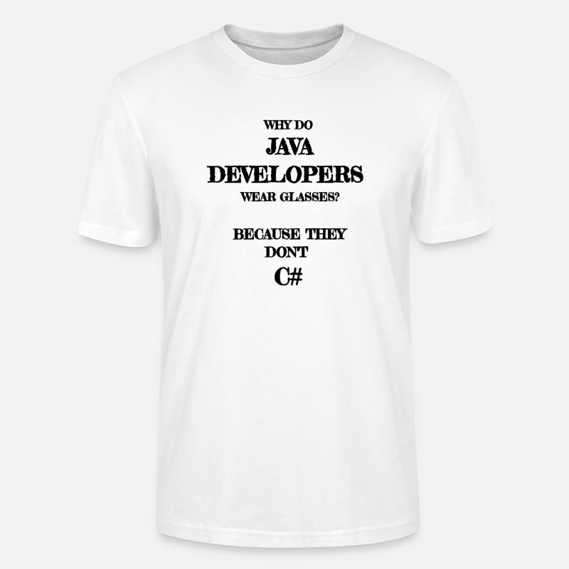 java developers joke Java Developer - T-shirt bio CRAFTER Stanley Stella Unisexe - blanc