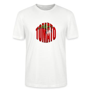 tomato - Stanley/Stella CRAFTER Unisex Organic T-Shirt - white - Front - Alina (178cm) & Michal (187cm)