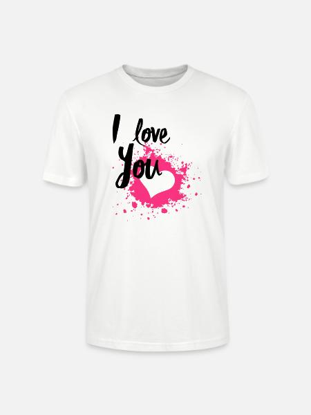 I Love You - Maglietta unisex ecologica CRAFTER di Stanley/Stella - bianco