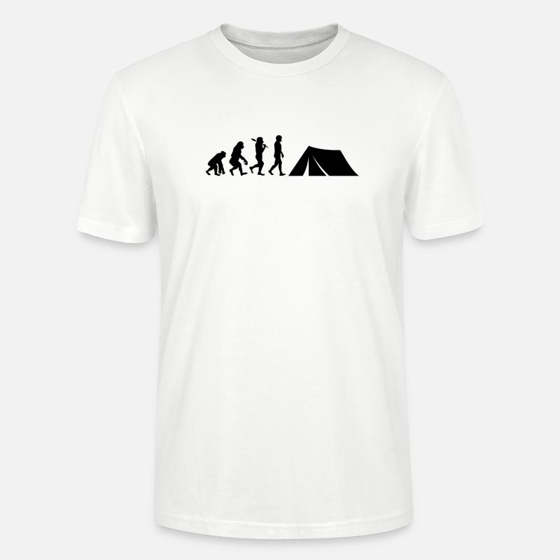 Zelten Evolution Camping - Stanley/Stella Unisex Bio-T-Shirt CRAFTER - Weiß
