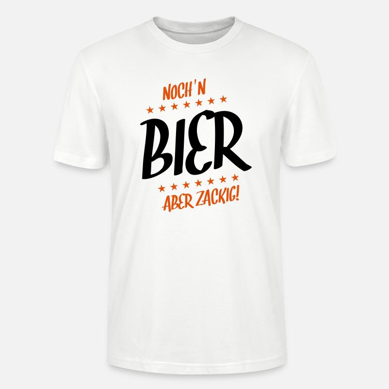 noch ein bier zackig - Stanley/Stella Unisex Bio-T-Shirt CRAFTER - Weiß