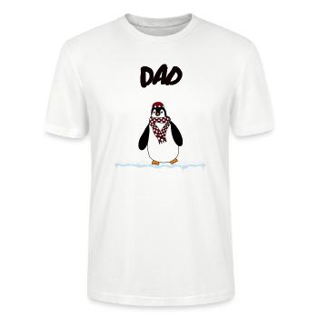 Papa Pingouin - T-shirt bio CRAFTER Stanley Stella Unisexe - blanc - Devant - Alina (178cm) & Michal (187cm)