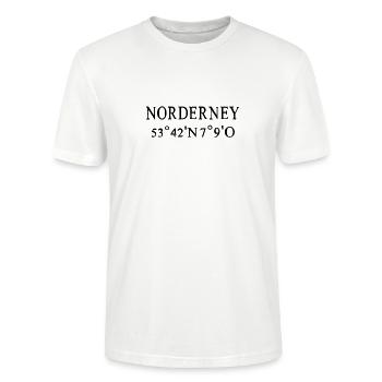 Norderney Coordinates Island - Stanley/Stella CRAFTER Unisex Organic T-Shirt - white - Front - Alina (178cm) & Michal (187cm)