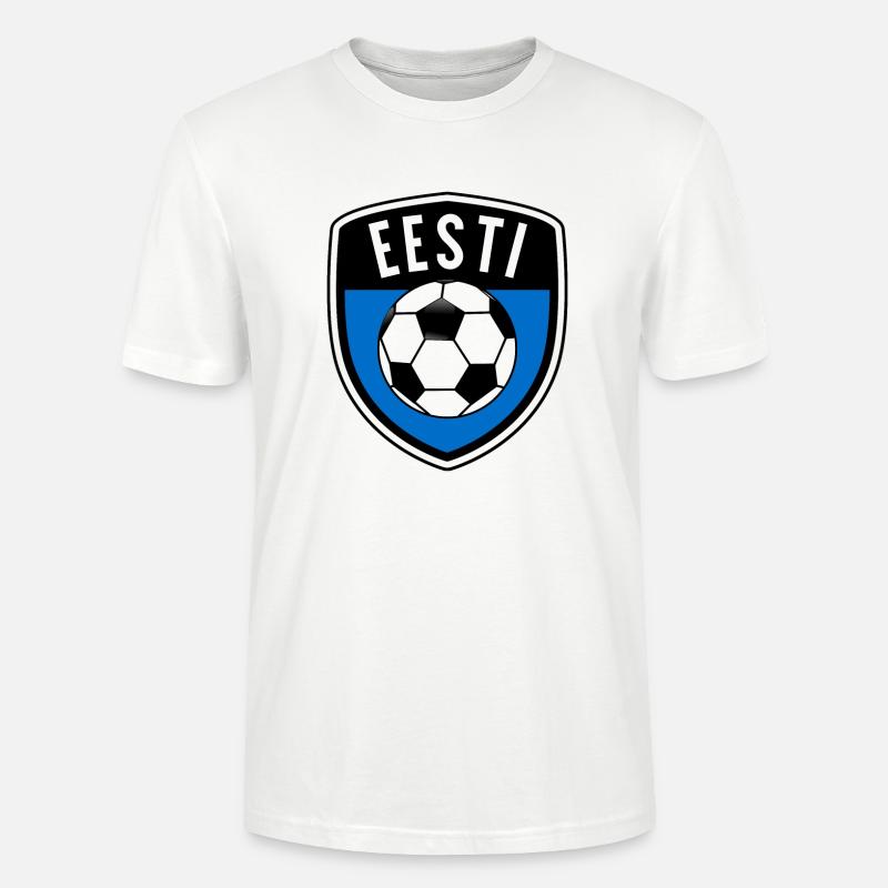 Eesti Eesti Jalgpallifanni toode - T-shirt bio CRAFTER Stanley Stella Unisexe - blanc