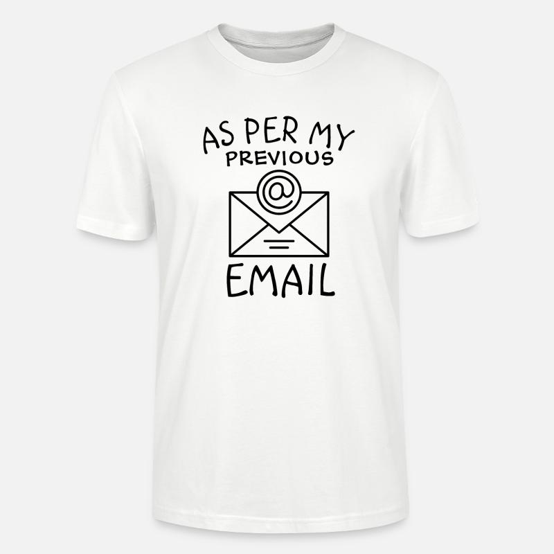 Selon mon e-mail précédent - T-shirt bio CRAFTER Stanley Stella Unisexe - blanc