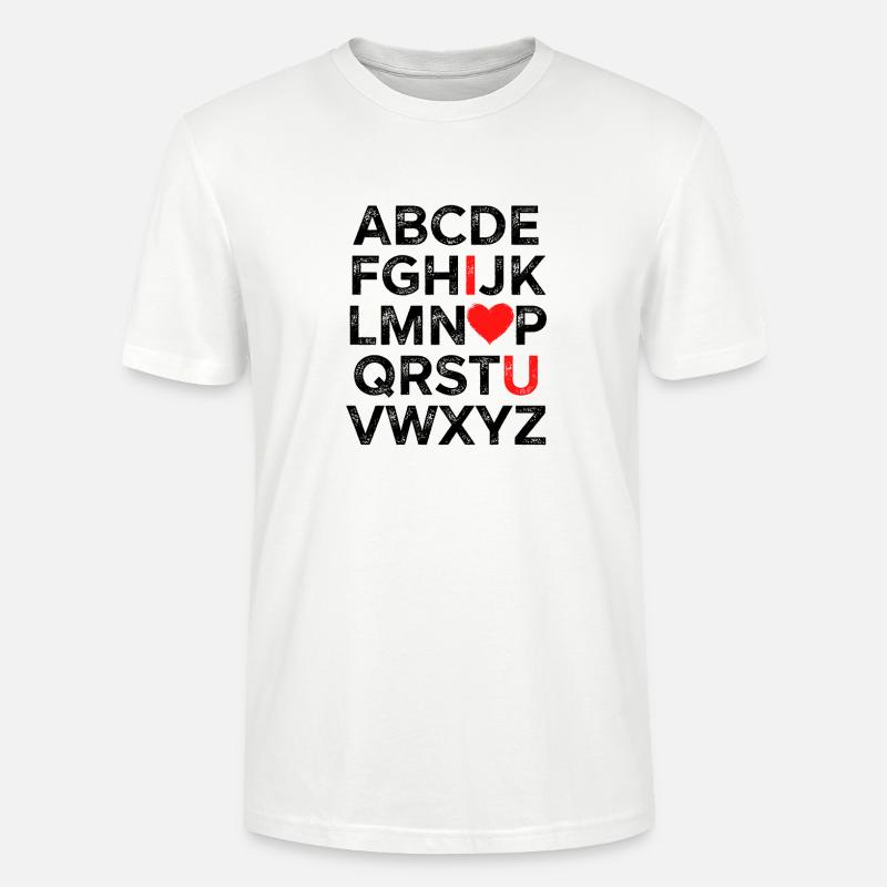 Ich liebe dich Alphabet - Stanley/Stella Unisex Bio-T-Shirt CRAFTER - Weiß