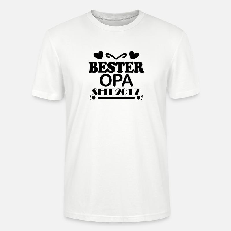 Bester Opa seit 2017 - Stanley/Stella Unisex Bio-T-Shirt CRAFTER - Weiß