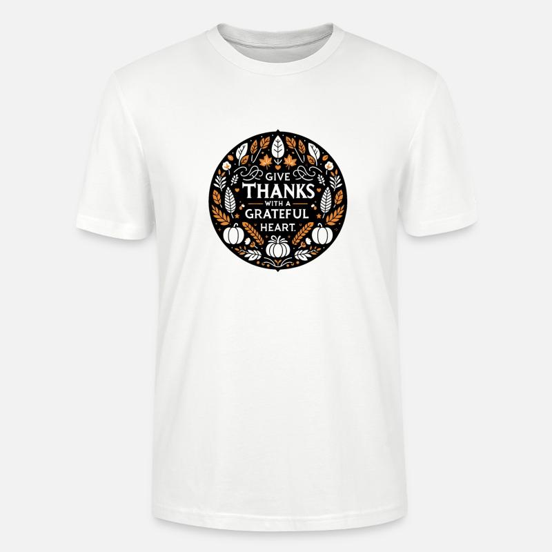 Danken Sie mit dankbarem Herzen - Stanley/Stella Unisex Bio-T-Shirt CRAFTER - Weiß