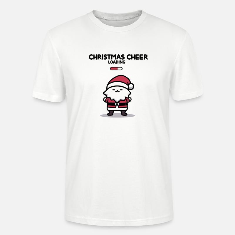 Christmas Cheer Loading - Stanley/Stella CRAFTER Unisex Organic T-Shirt - white