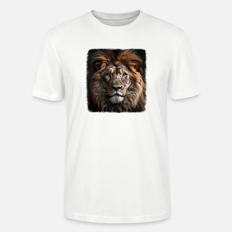 Löwen realistic Löwe - Stanley/Stella Unisex Bio-T-Shirt CRAFTER - Weiß