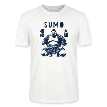 Sumo - T-shirt bio CRAFTER Stanley Stella Unisexe - blanc - Devant - Alina (178cm) & Michal (187cm)
