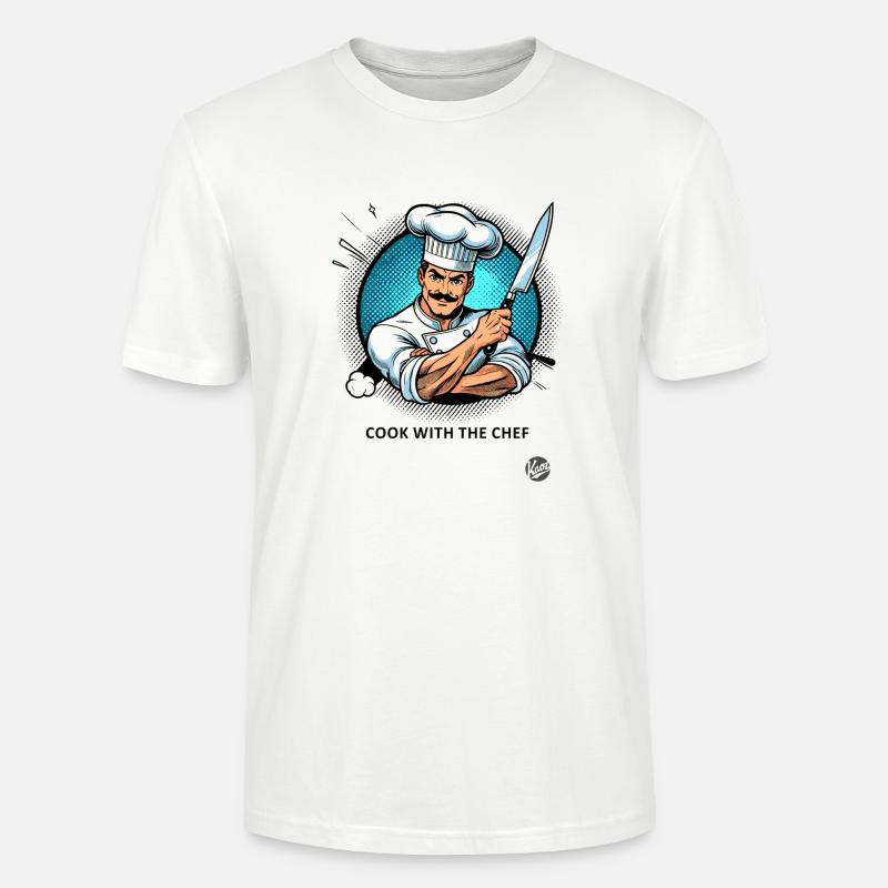 Cuisiner avec le chef-chef - T-shirt bio CRAFTER Stanley Stella Unisexe - blanc