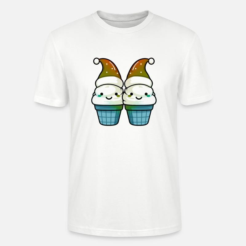 Glace de Noël délicieuse - T-shirt bio CRAFTER Stanley Stella Unisexe - blanc