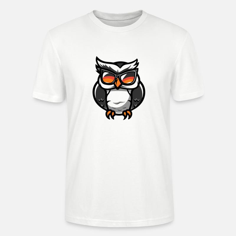 Eule Comic Cool - Stanley/Stella Unisex Bio-T-Shirt CRAFTER - Weiß