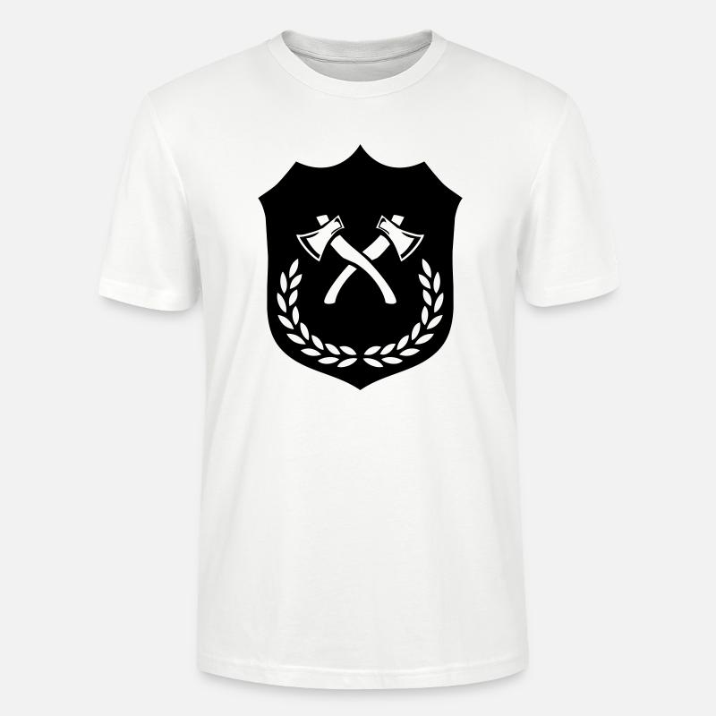 Wappen Axt Äxte - Stanley/Stella Unisex Bio-T-Shirt CRAFTER - Weiß