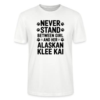 Trèfle d’Alaska Kai disant Clover Kai d’Alaska Cadeau - T-shirt bio CRAFTER Stanley Stella Unisexe - blanc - Devant - Alina (178cm) & Michal (187cm)