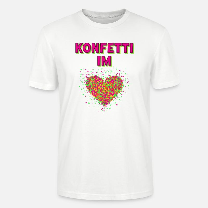 Konfetti Fasching Karneval Spaß Design - Stanley/Stella Unisex Bio-T-Shirt CRAFTER - Weiß