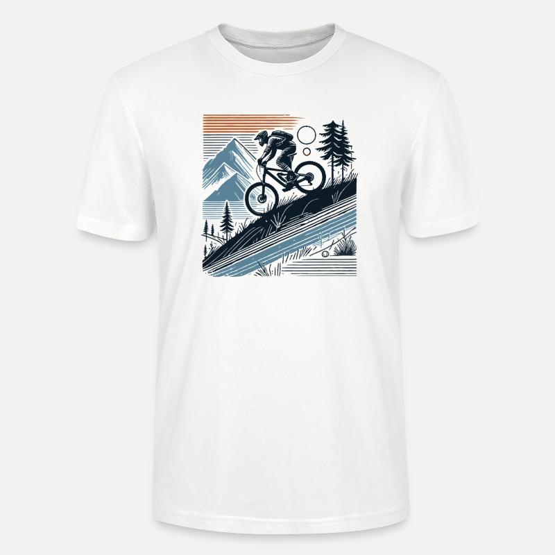 VTT Aventure Vélo Nature - T-shirt bio CRAFTER Stanley Stella Unisexe - blanc