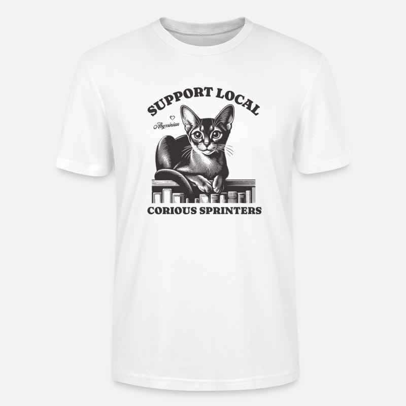 Katze Support Local Abyssinian - Stanley/Stella Unisex Bio-T-Shirt CRAFTER - Weiß