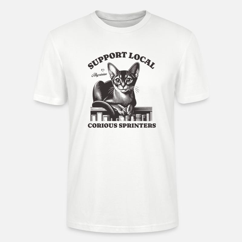 Katze Support Local Abyssinian - Stanley/Stella Unisex Bio-T-Shirt CRAFTER - Weiß