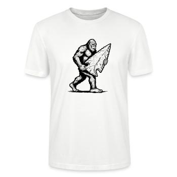 Bigfoot Flintknapping Feuerstein Pfeilspitzen - Stanley/Stella Unisex Bio-T-Shirt CRAFTER - Weiß - Vorne - Alina (178cm) & Michal (187cm)