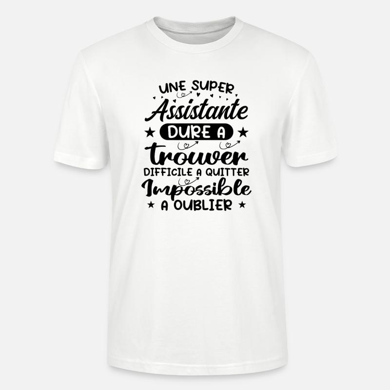Ein Super Assistant - Assistent Geschenk - Stanley/Stella Unisex Bio-T-Shirt CRAFTER - Weiß
