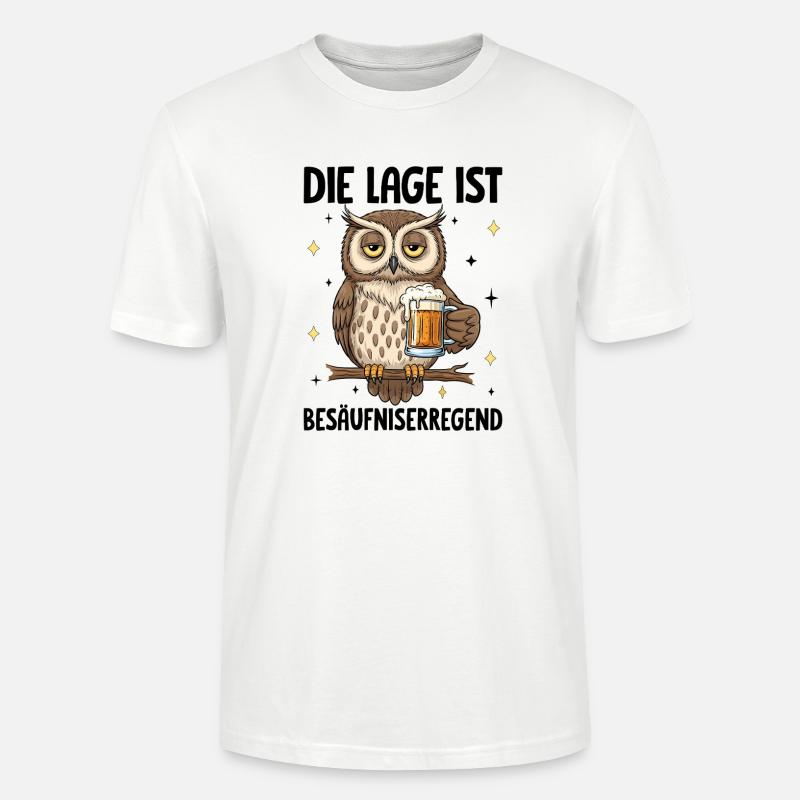 Die Lage Ist Besäufniserregend - Stanley/Stella Unisex Bio-T-Shirt CRAFTER - Weiß