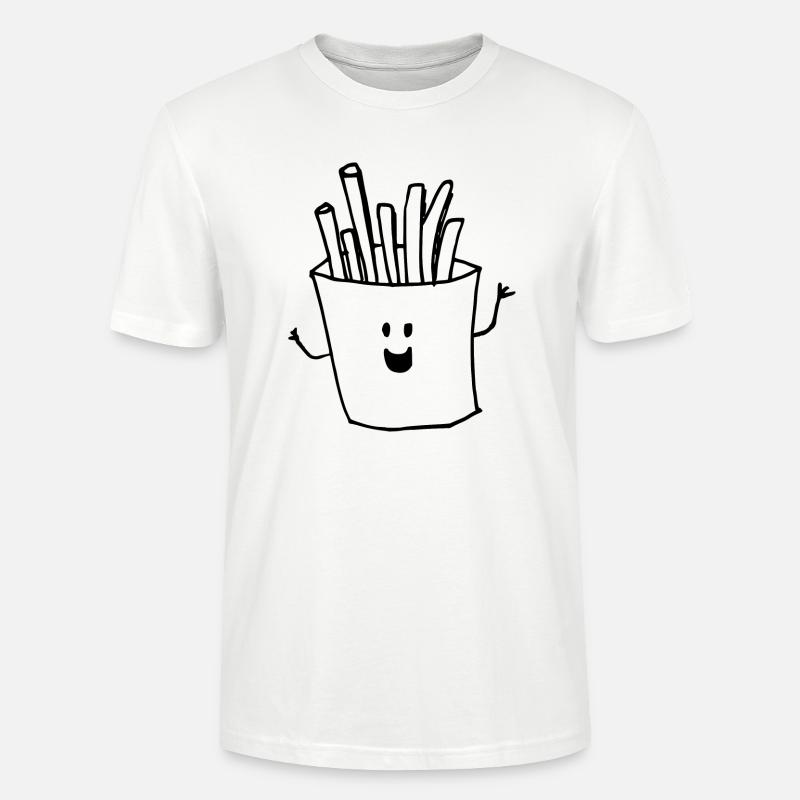 Frites heureuses - T-shirt bio CRAFTER Stanley Stella Unisexe - blanc