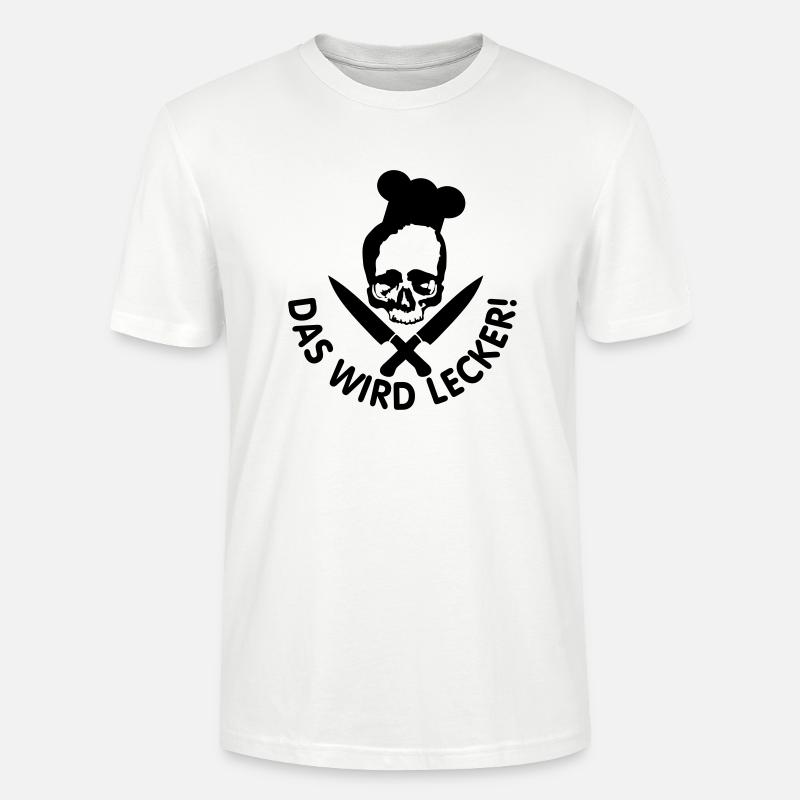 lecker kochen / kochen / lecker / skull - Stanley/Stella Unisex Bio-T-Shirt CRAFTER - Weiß