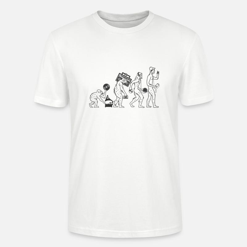 Musique évolution - T-shirt bio CRAFTER Stanley Stella Unisexe - blanc