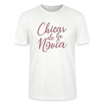 Chicas de la Novia Bridesmaid Team Bride Wedding - Stanley/Stella CRAFTER Unisex Organic T-Shirt - white - Front - Alina (178cm) & Michal (187cm)