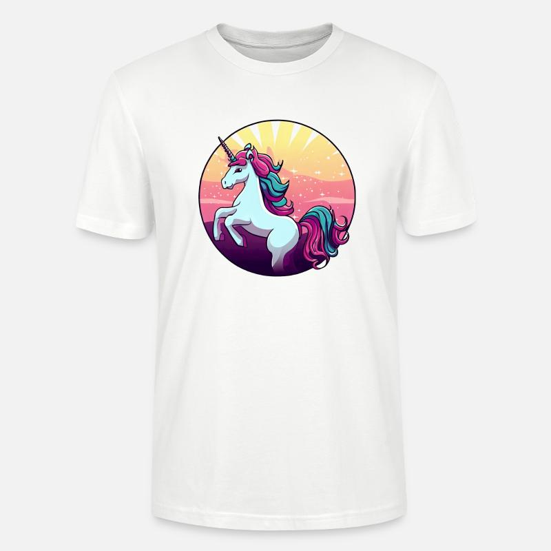Einhorn springt Sunset - Stanley/Stella Unisex Bio-T-Shirt CRAFTER - undefined