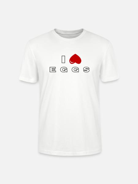 I hate Eggs - Stanley/Stella CRAFTER Unisex Organic T-Shirt - white