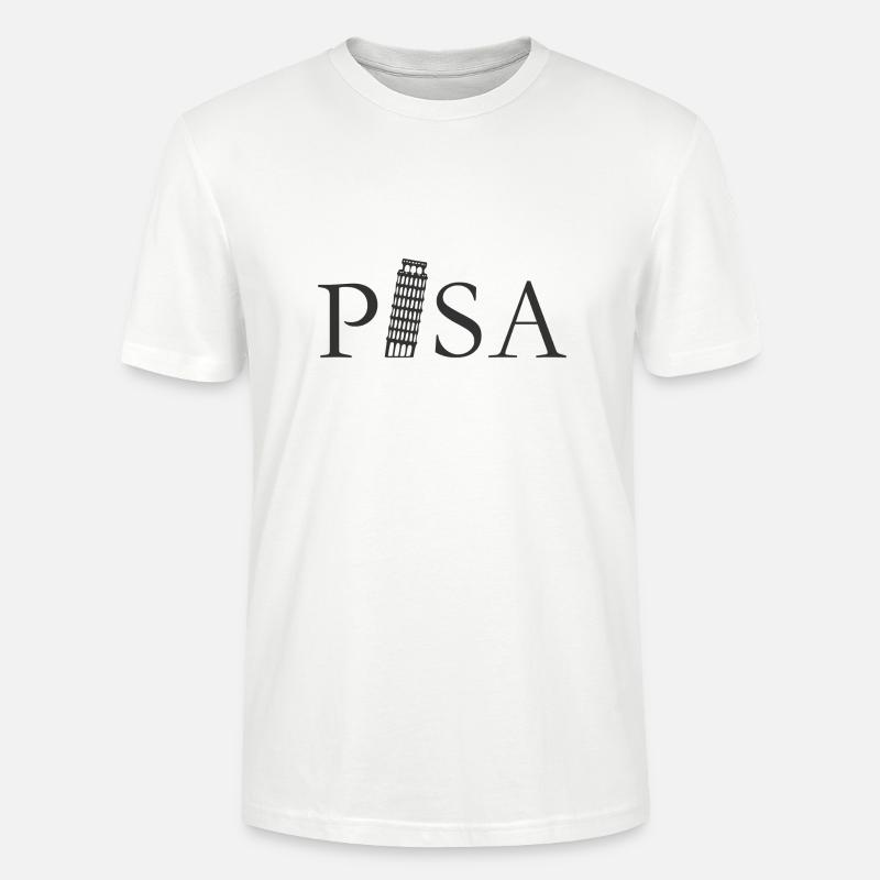 Freizeitshirt ' Pisa Tower ' - Stanley/Stella Unisex Bio-T-Shirt CRAFTER - Weiß
