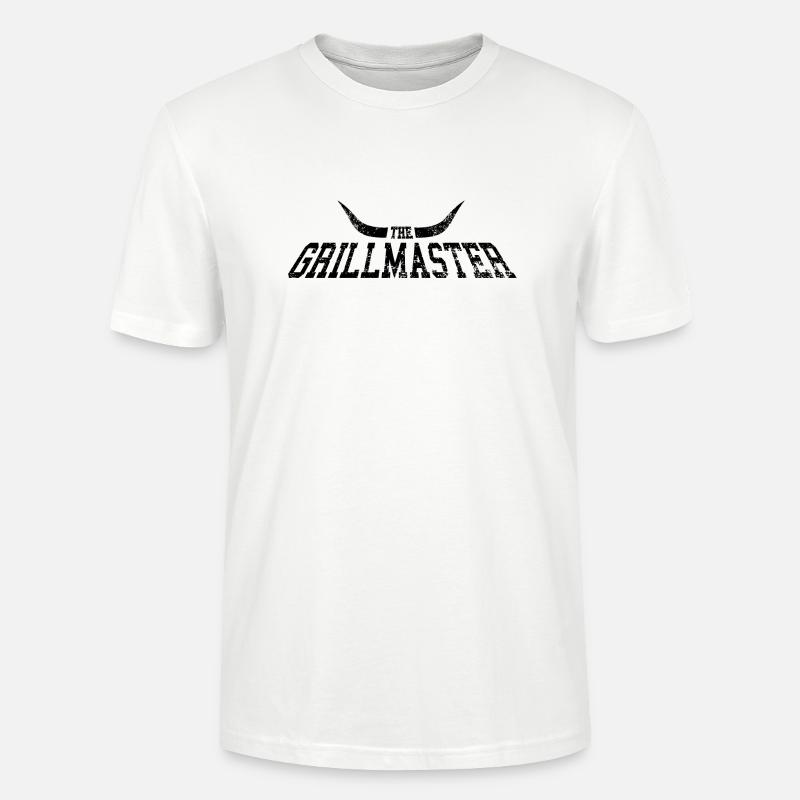 Grillen Grillmaster Hörner - Schwarz - Stanley/Stella Unisex Bio-T-Shirt CRAFTER - Weiß
