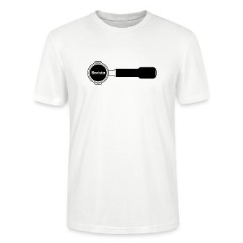 Siebträger Barista horiz - Stanley/Stella Unisex Bio-T-Shirt CRAFTER - Weiß - Vorne - Alina (178cm) & Michal (187cm)