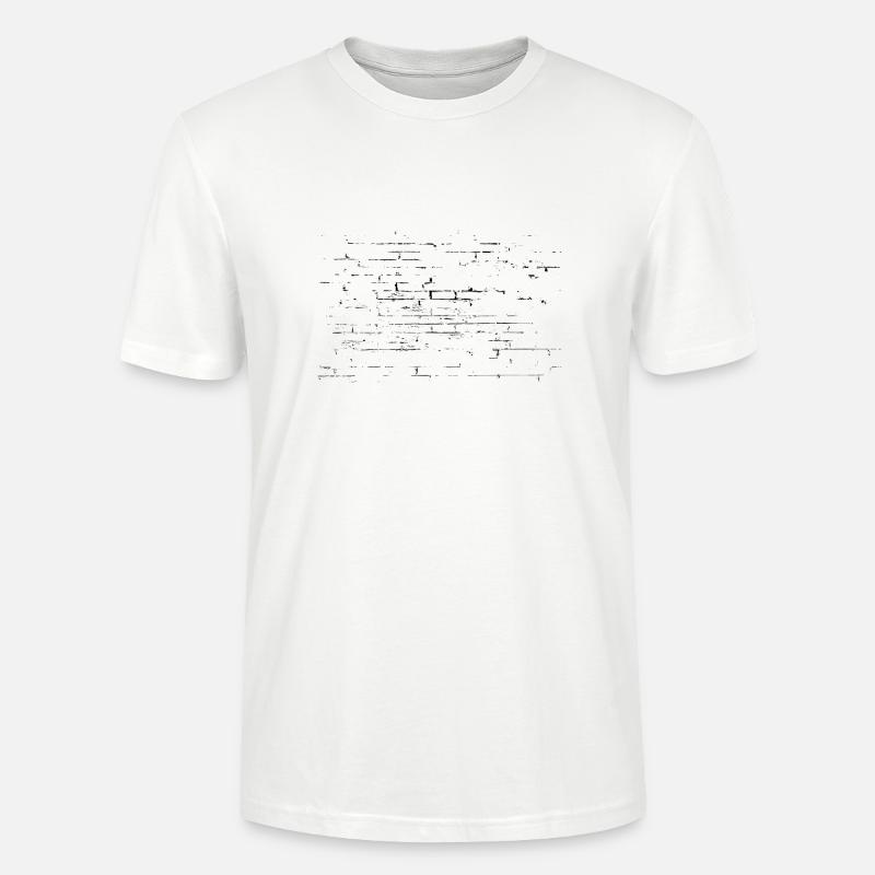 Clinker Wall Pattern Old Background - Stanley/Stella CRAFTER Unisex Organic T-Shirt - white